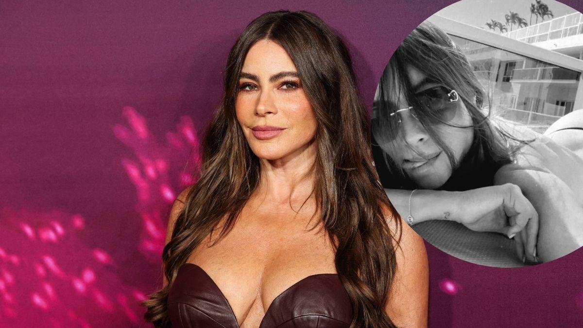 sofia vergara ditches top bikini miami