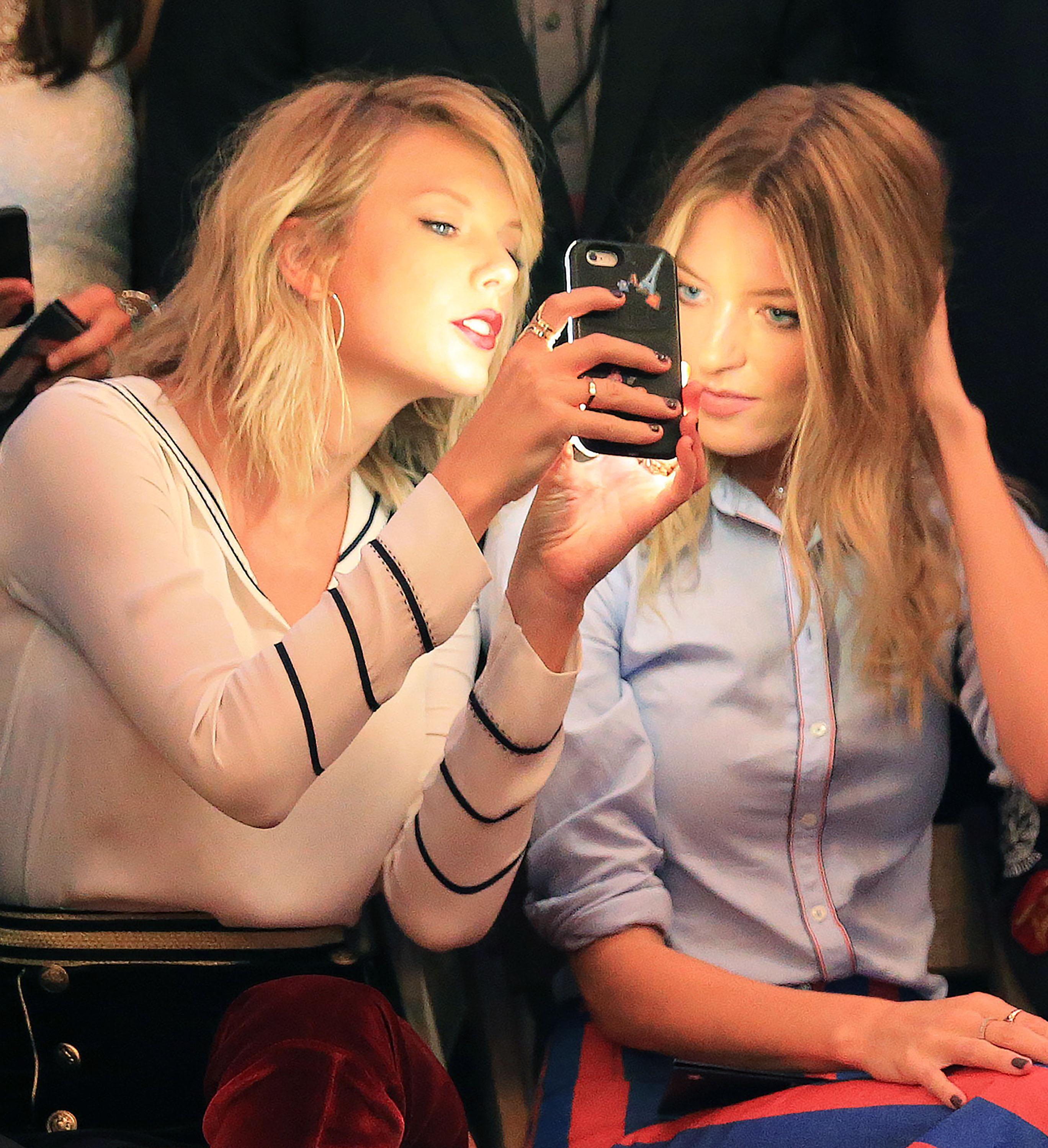 Taylor Swift snapchats Gigi Hadid walking on the runway for TommyXGigi #TommyNOW show in New York