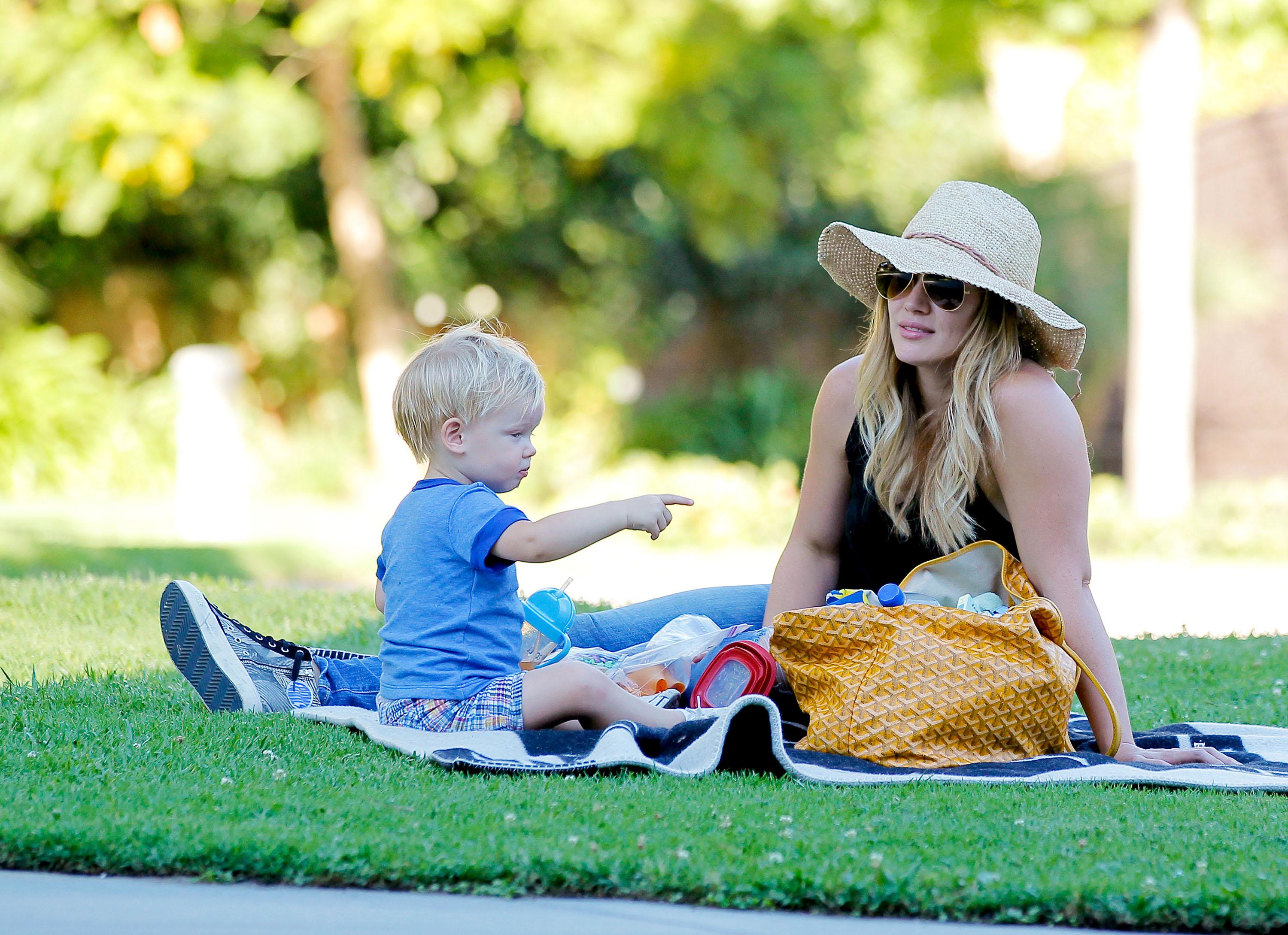 Hilary Duff & Son Luca