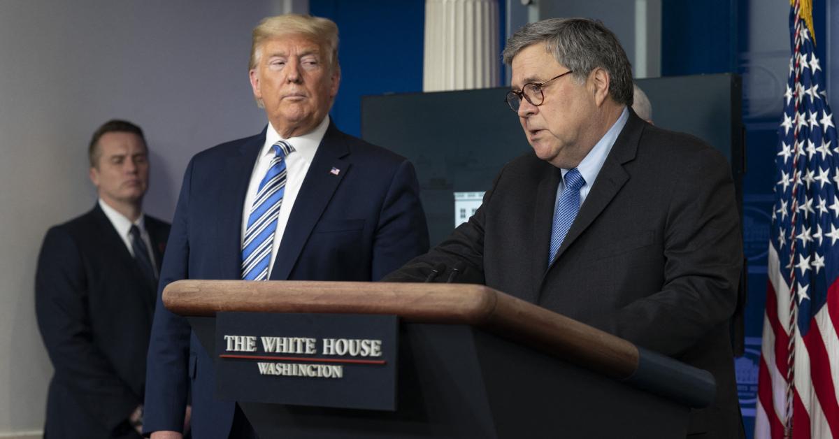 Image of Former U.S. Attorney General William Barr testified about Donald Trump and Jeffrey Epstein.