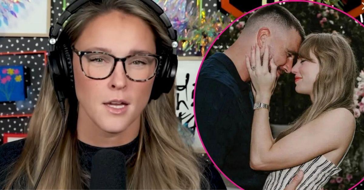 Photo of Kylie Kelce, Travis Kelce and Taylor Swift