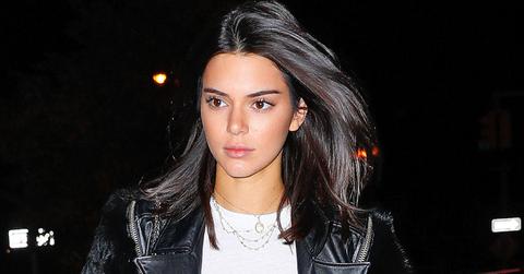 EXCLUSIVE: Kendall Jenner out and about with a red cupcake and blue suede shoes after attending Victoria’s Secret fittings in New York