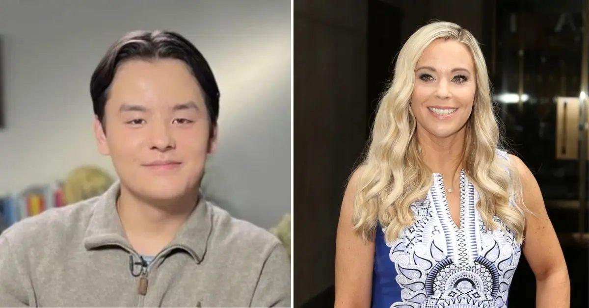 Composite photo of Collin Gosselin and mom Kate Gosselin