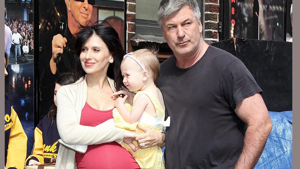 Alec Baldwin, wife Hilaria Baldwin and daughter Carmen arrive to the last &#8216;Late Show with David Letterman&#8217; in NYC