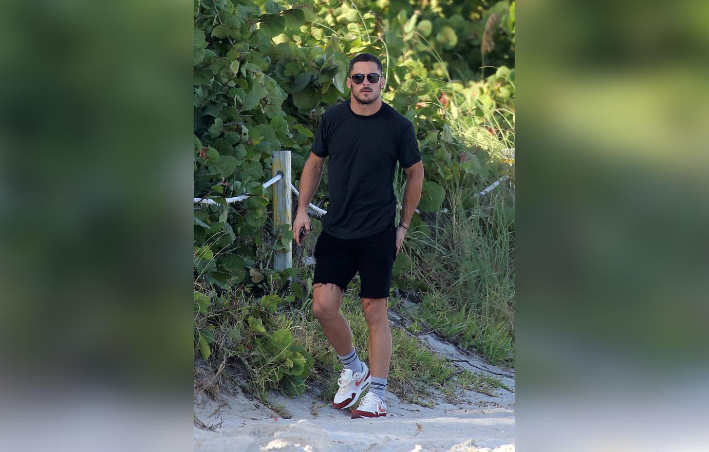 EXCLUSIVE: Dumped Danny Amendola returns to the beach where he was seen flirting with a girl while now ex girlfriend Olivia Culpo was out of town &#8211; minus a watch!