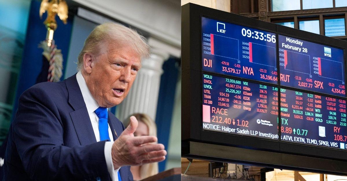 Composite Photo of Donald Trump and New York Stock Exchange