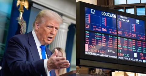 Composite Photo of Donald Trump and New York Stock Exchange