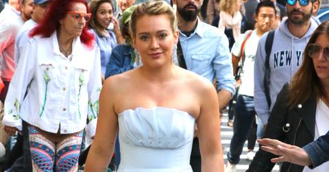 Hilary Duff in a Ball Gown on the set of Younger