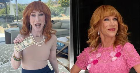 Two photos of Kathy Griffin