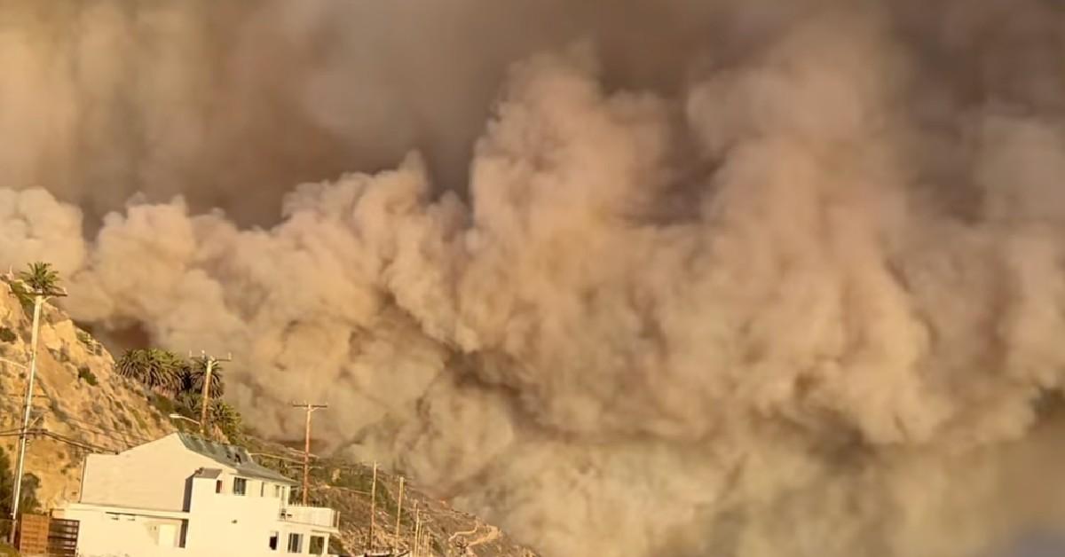 sandra lee video la fires heading toward malibu home watch