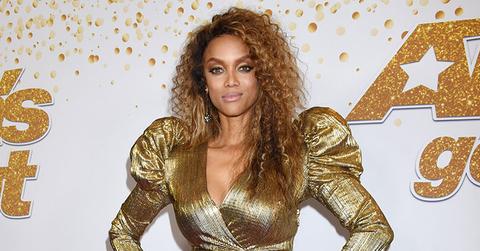 Tyra banks gold 80s dress agt red carpet main