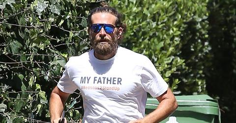 *EXCLUSIVE* Bradley Cooper pays homage to his father on a jog