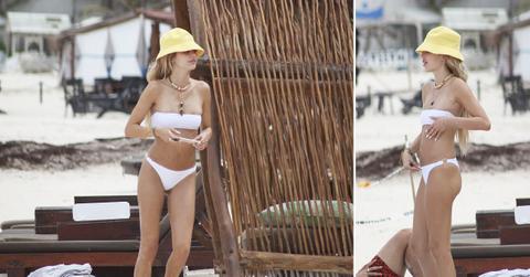 delilah hamlin hits the beach with friends in mexico