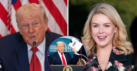 trump blames karoline leavitt press conference