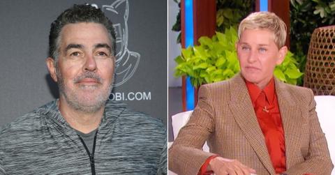 Photo of Adam Carolla; picture of Ellen Degeneres.