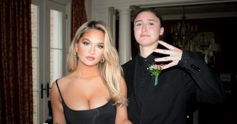 claudia conway black dress prom after announcing playboy bunny photos