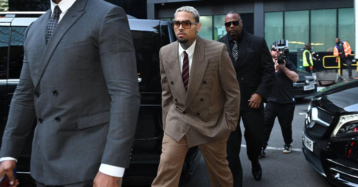chris brown arrives court london