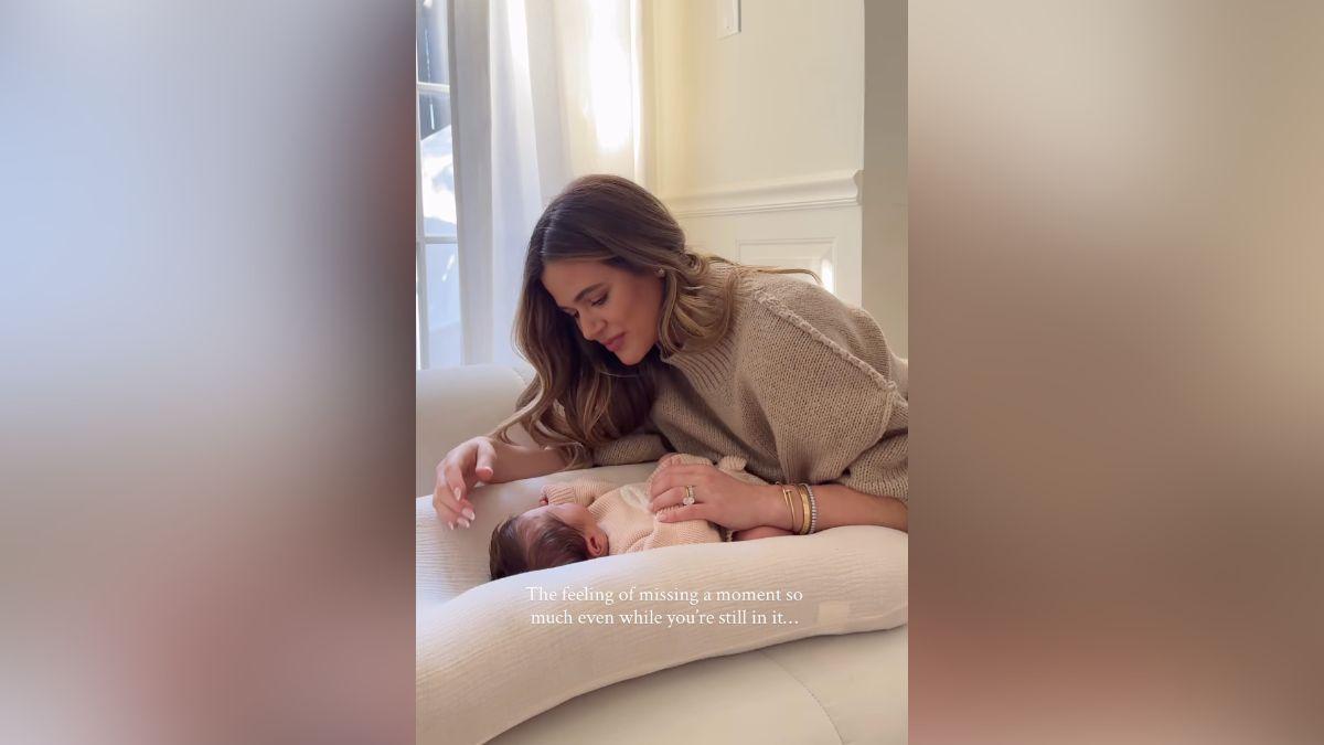 Image of JoJo Fletcher gave birth to her first child in December 2025.