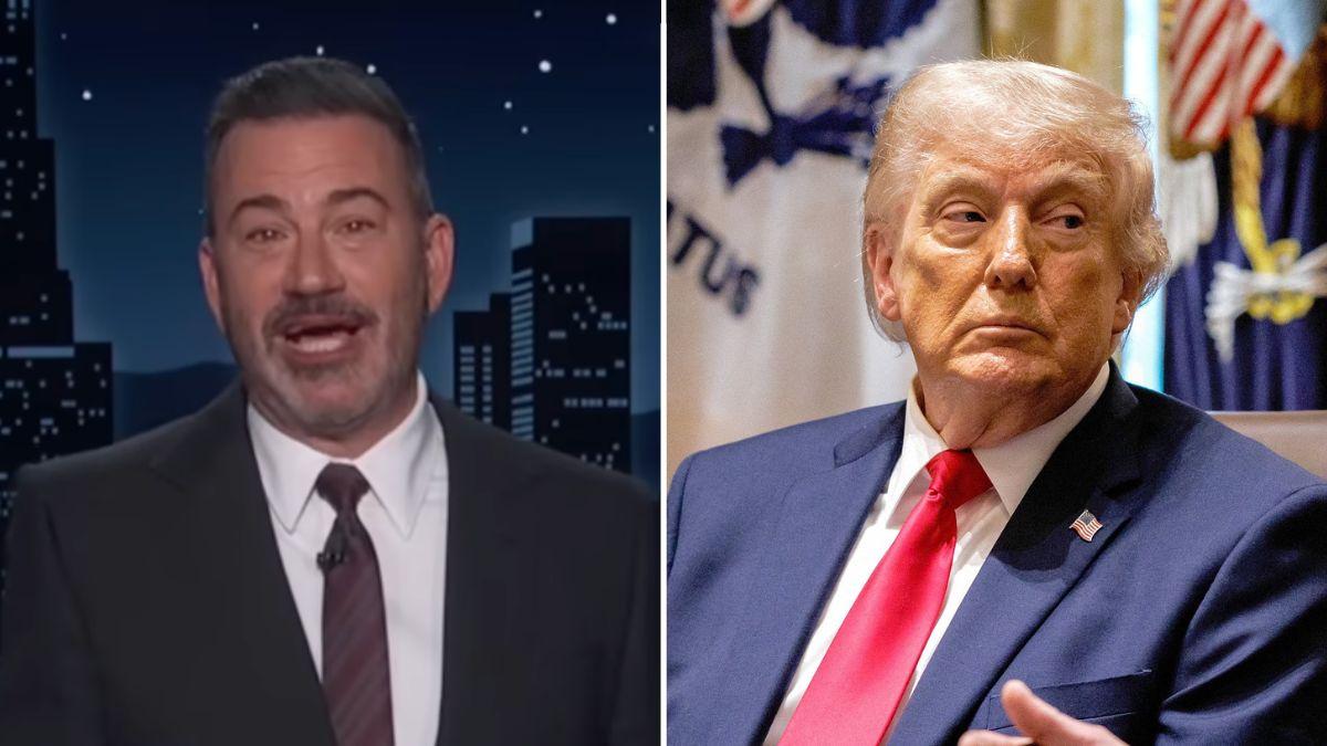 Photo of Jimmy Kimmel and Donald Trump.