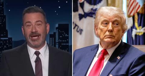 Photo of Jimmy Kimmel and Donald Trump.