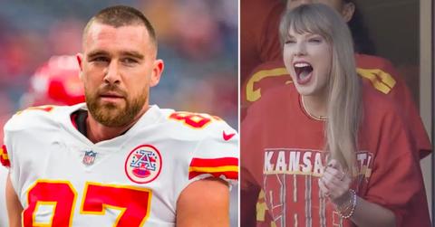 taylor swift travis kelce hold hands leaving chiefs game