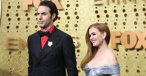 Photo of Isla Fisher and Sacha Baron Cohen.