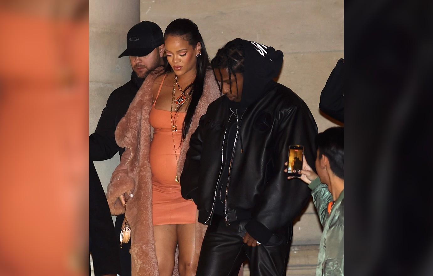 Pregnant Rihanna Holds Beau A$AP Rocky's Hands & Close The Deal With A Kiss  At Louis Vuitton's Show - The Rapper Indeed Makes Her Feel 'Like She's The  Only Girl In The