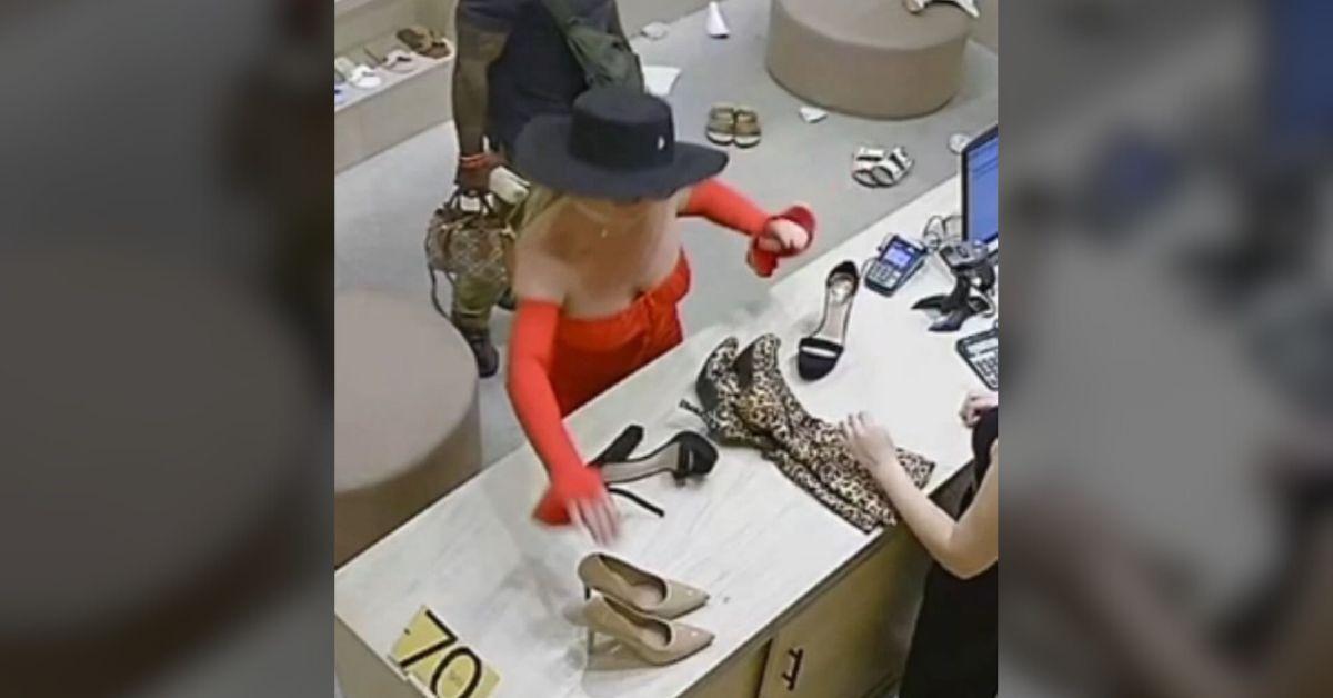 Photo of Britney Spears explored clothing stores on vacation.