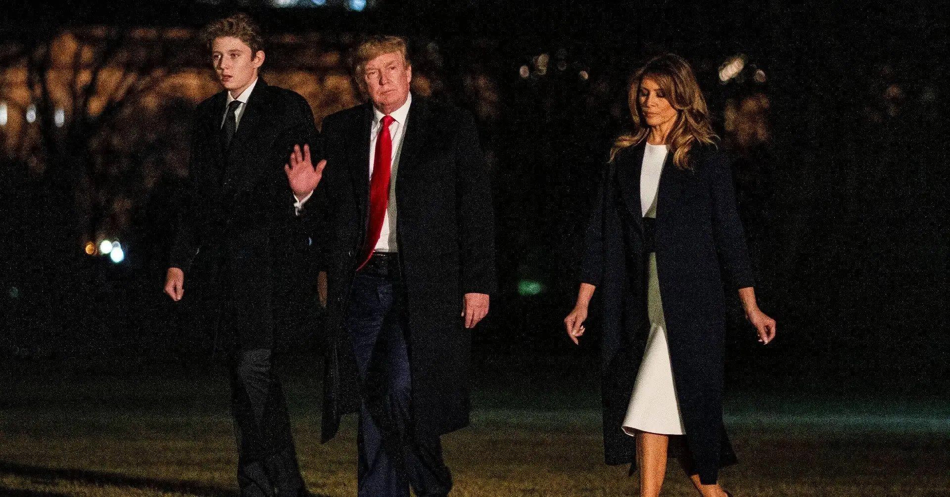 melania trump surprising appearance mar a lago thanksgiving donald barron elon musk