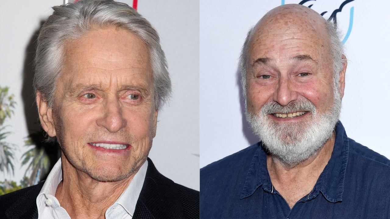 Split image of Michael Douglas and Rob Reiner. 