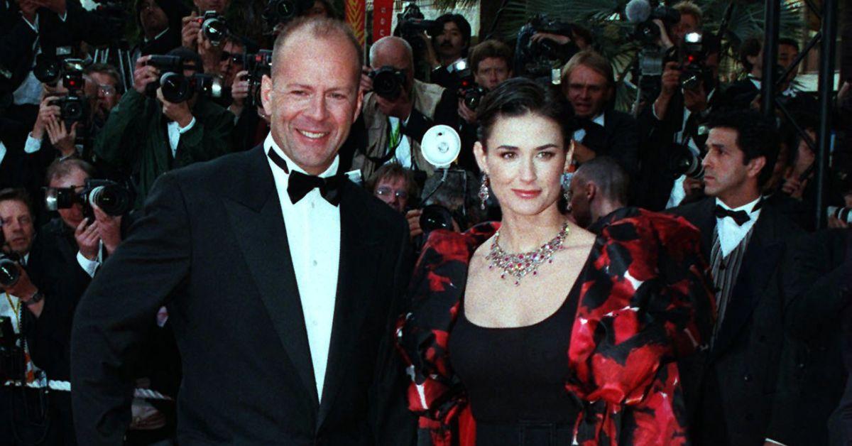 Image of Bruce Willis and Demi Moore divorced in 2000.