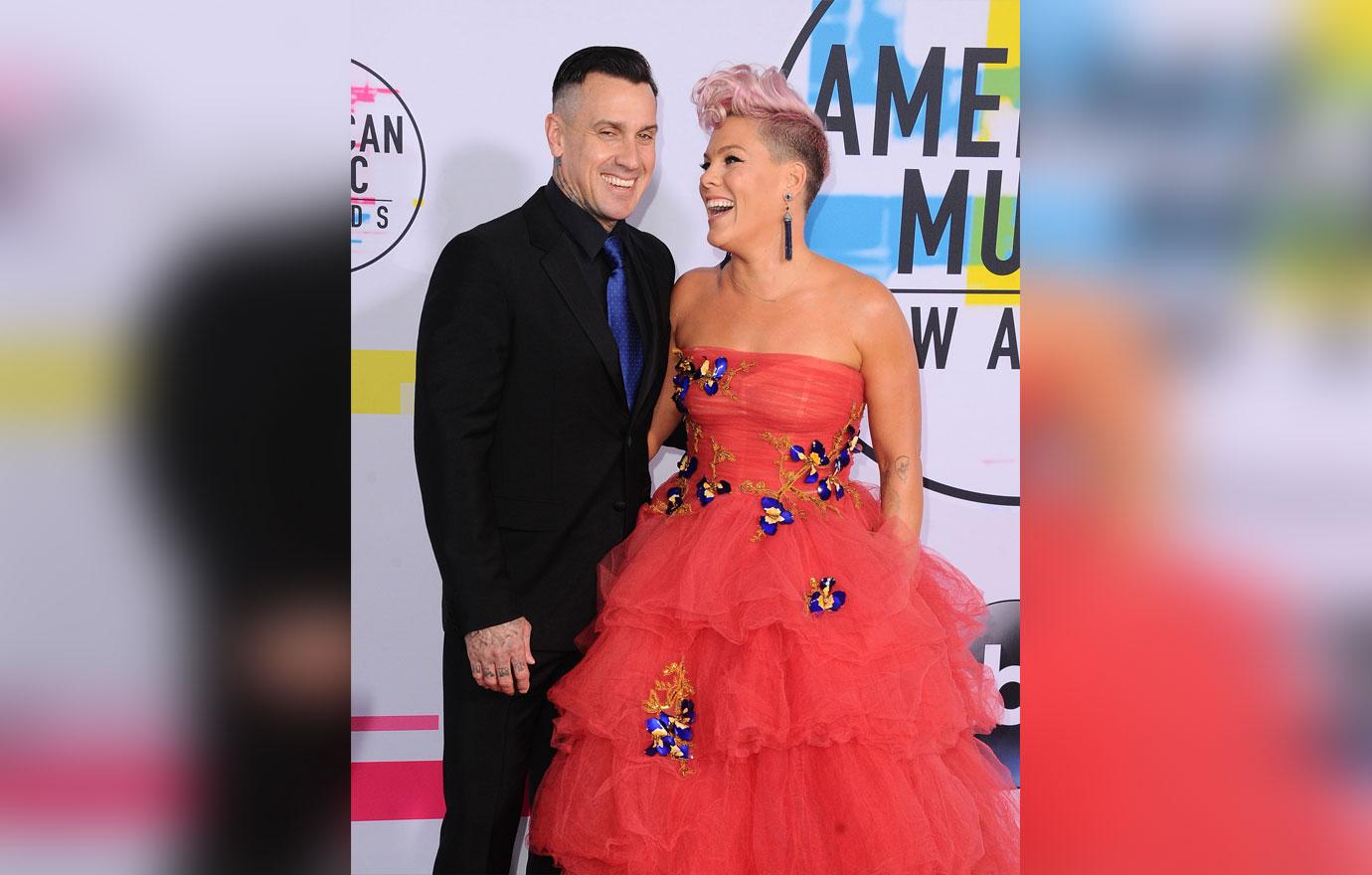 Pink And Carey Hart AMA Red Carpet