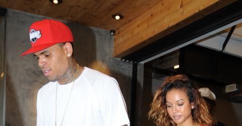 Chris Brown and Karrueche Tran exit Crooks and Castles shop on Fairfax on the release date of his new album, ‘X’
