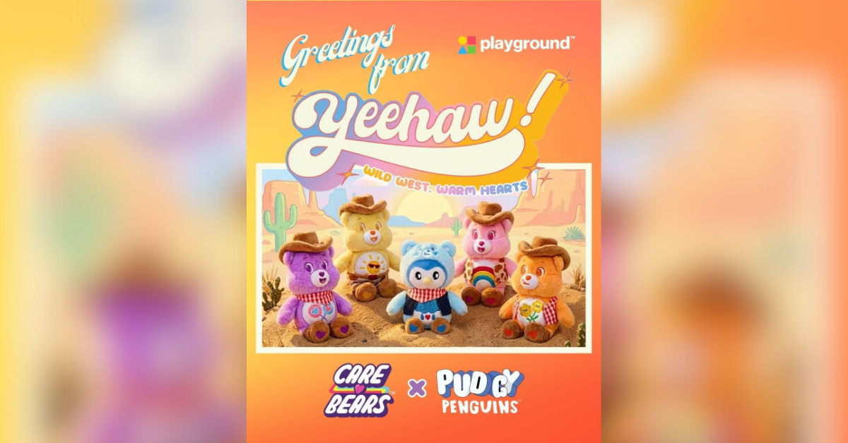 care bears and pudgy penguins drop western themed collection on playground this december