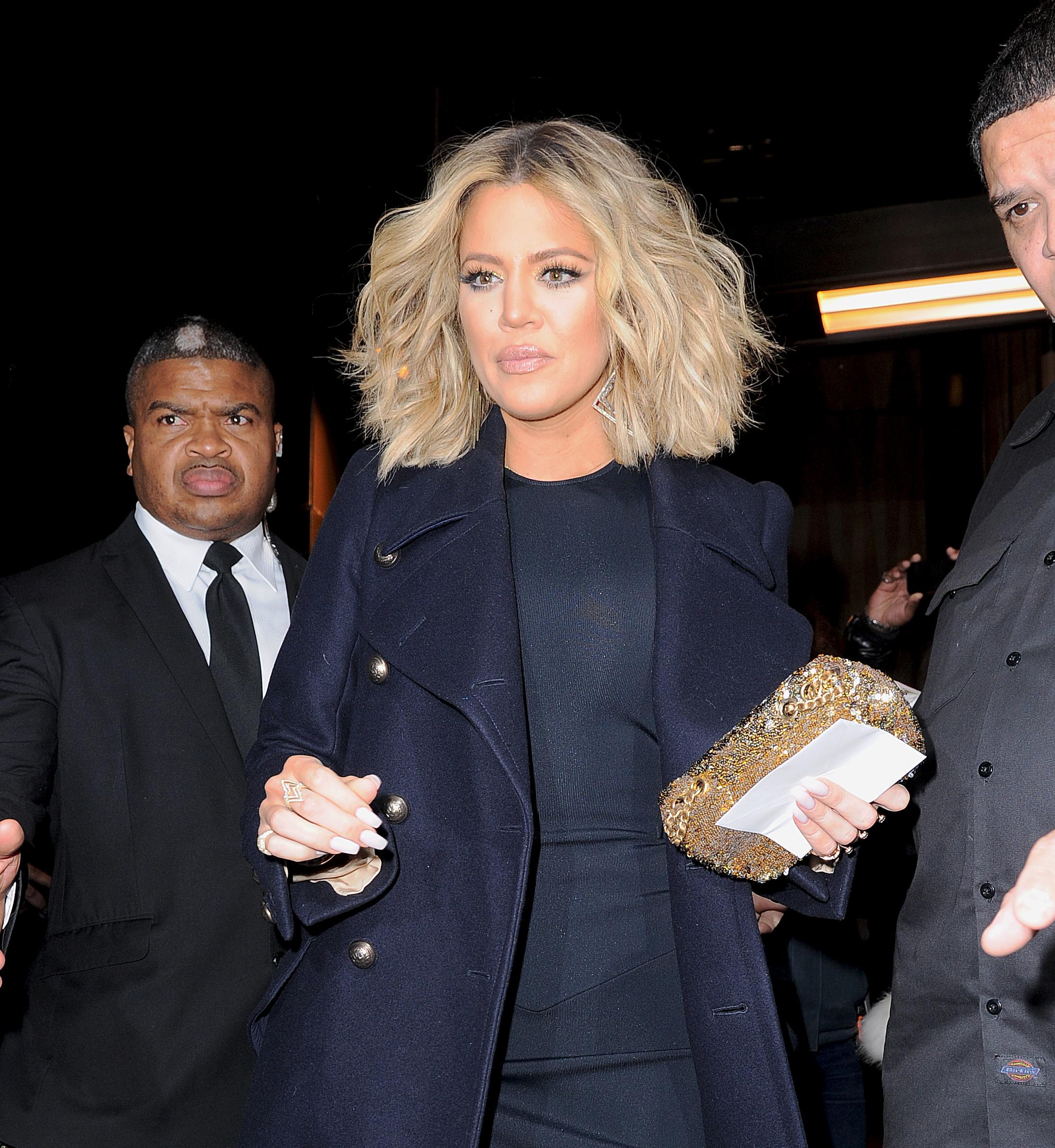 Khloe Kardashian is all smiles as leaves her hotel in NYC