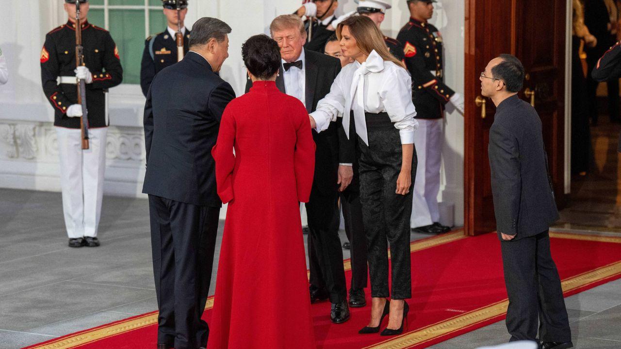 Photo of Melania seemed delighted during the meeting.
