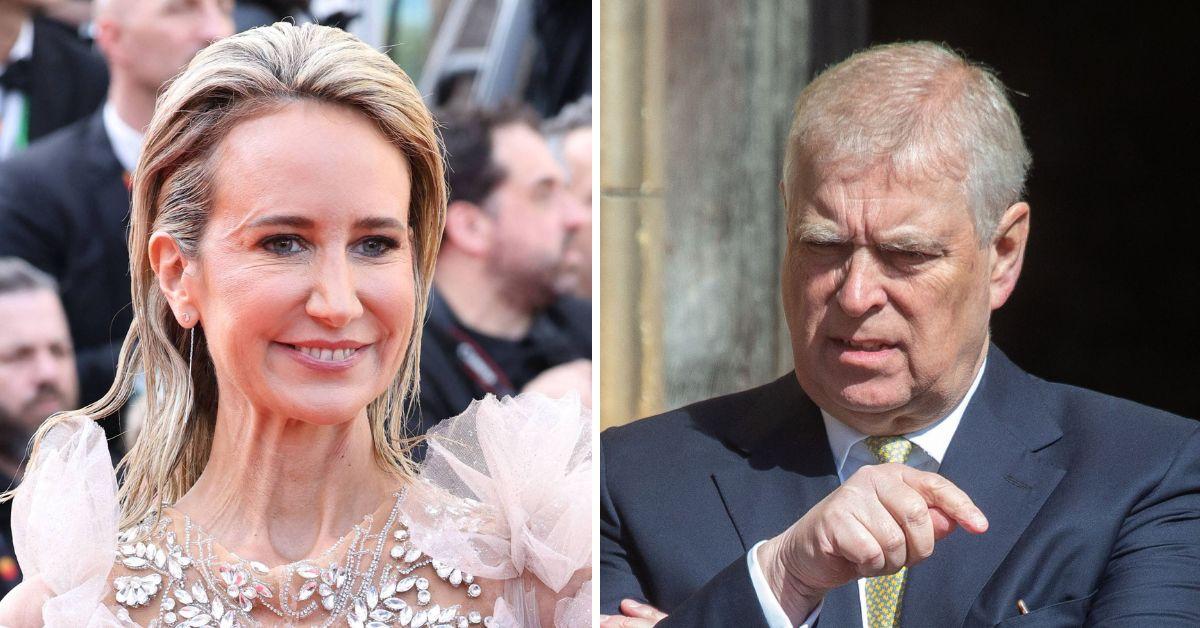 split photo of Lady Victoria Hervey & Ex-Prince Andrew