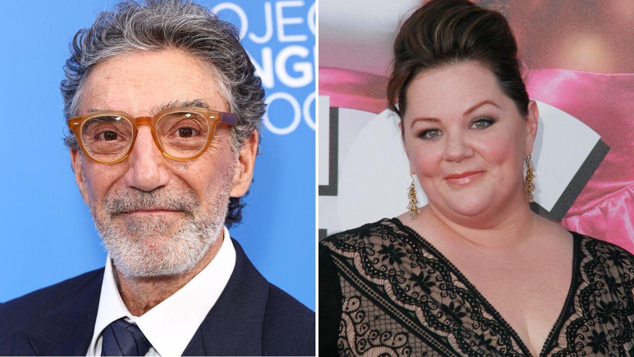 Split image of Chuck Lorre and Melissa McCarthy