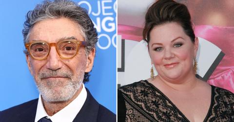 Split image of Chuck Lorre and Melissa McCarthy