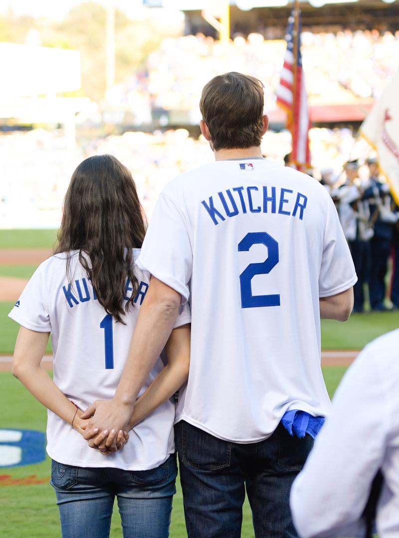 Celebrities At The Los Angeles Dodgers Game