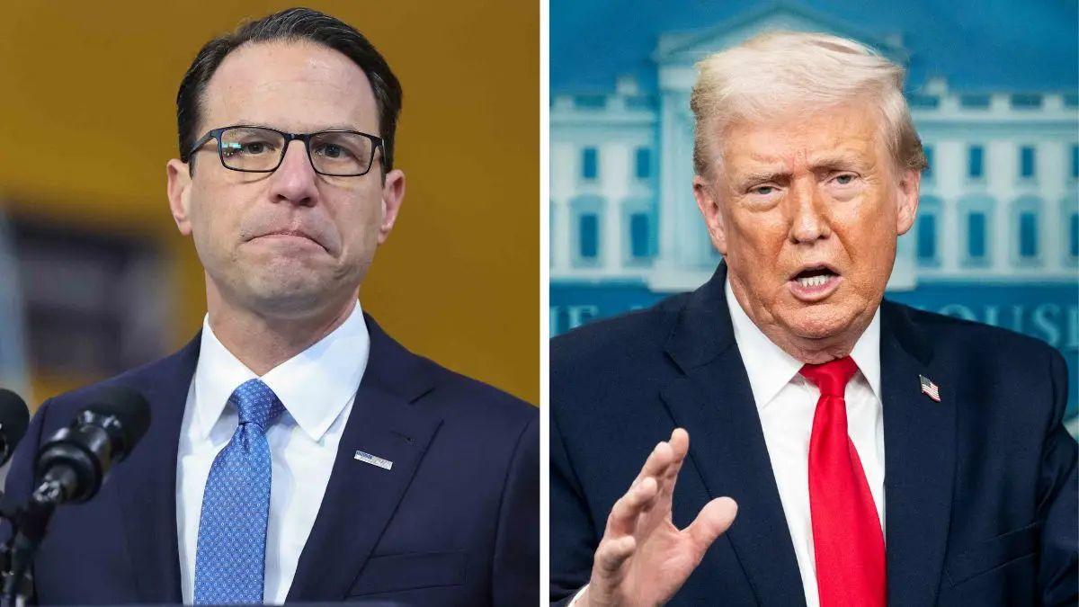 image of Josh Shapiro also revealed that Donald Trump warned him against running for president one day.