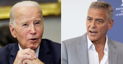 Composite photo of Joe Biden and George Clooney
