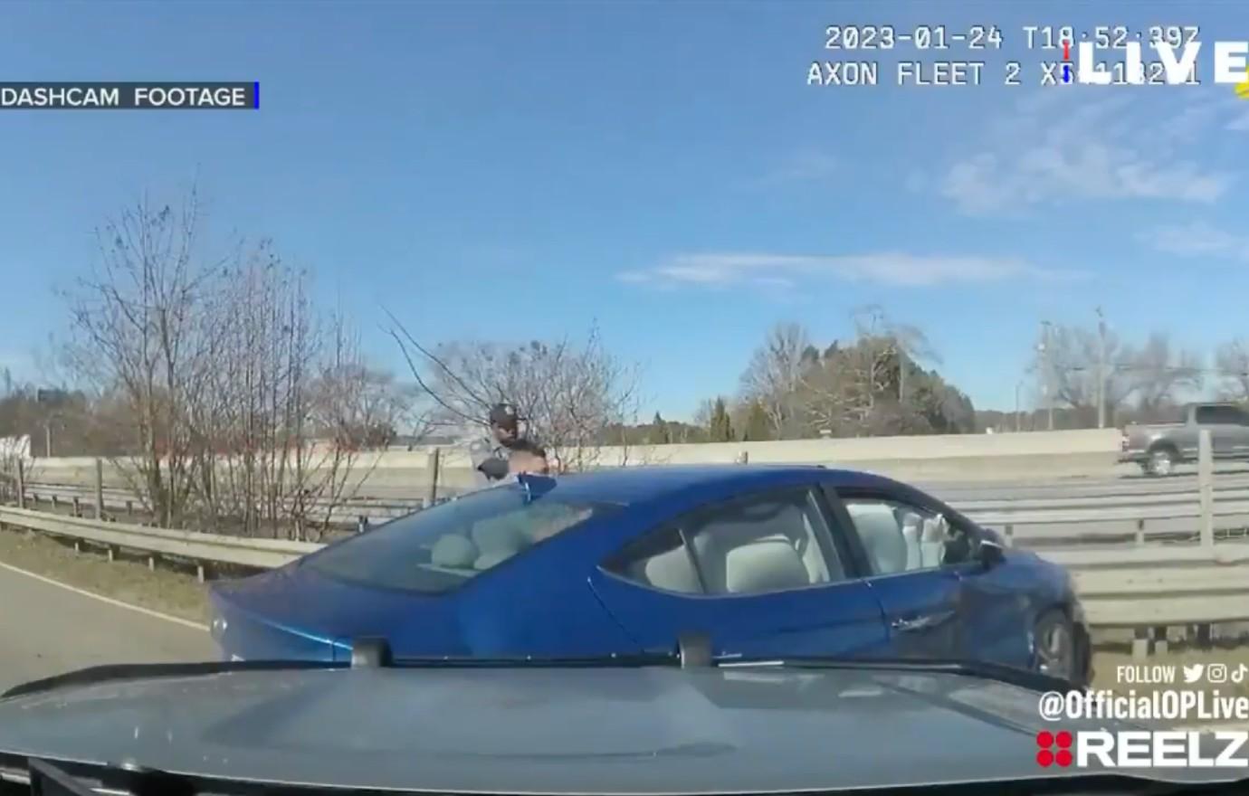Dashcam Captures High Speed Police Chase With Bank Robbery Suspect