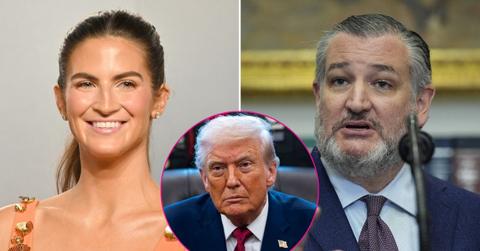 Composite photo of Kaitlan Collins, Ted Cruz, and Donald Trump.