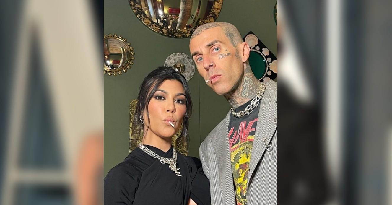 kourtney kardashian travis barker slammed tacky halloween decorations