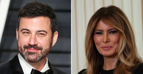 Composite photo of Jimmy Kimmel and Melania Trump.