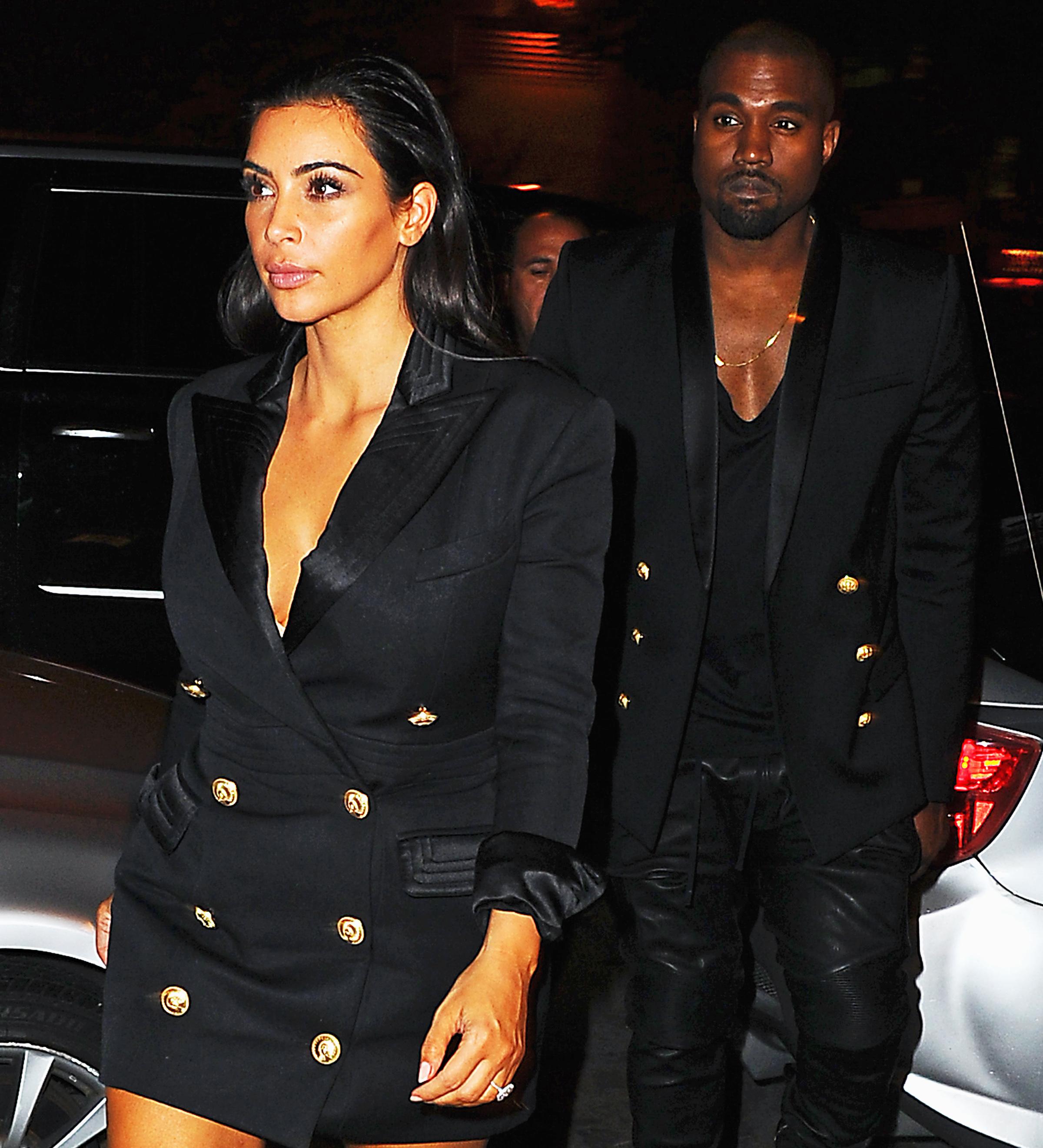 Kim Kardashian and Kanye West in NYC