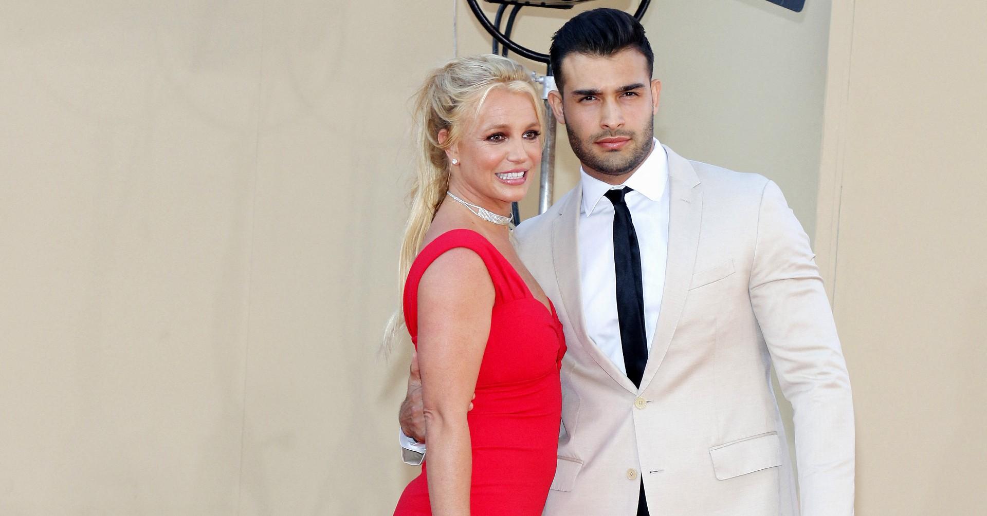 Photo of Britney Spears and Sam Asghari. 