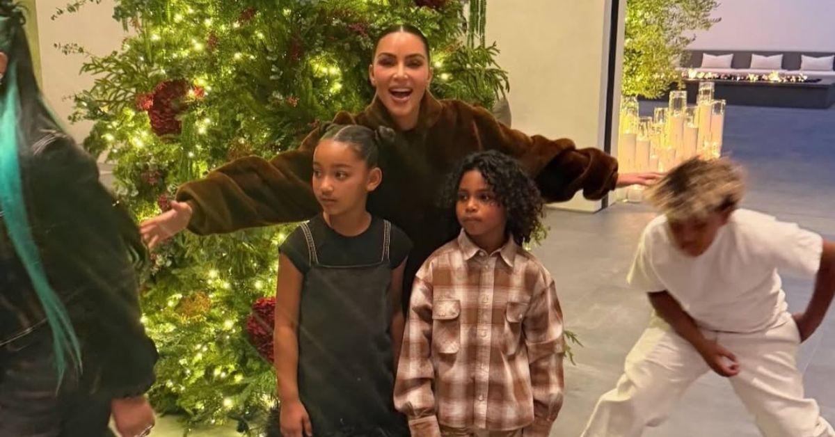 image of Kim Kardashian and Kanye West have four children: North, Saint, Chicago and Psalm.