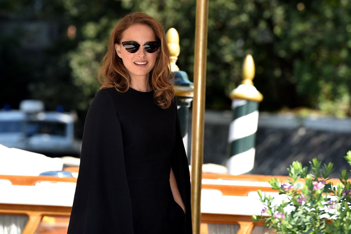 Natalie Portman arrives at Excelsior Hotel during the 75th Venice Film Festival